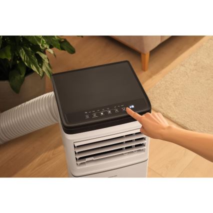 Sencor - Smart bærbart 3-i-1 klimaanlæg inkl. komplet tilbehør, 760 W/230 V, 7000 BTU, Wi-Fi, hvid + fjernbetjening