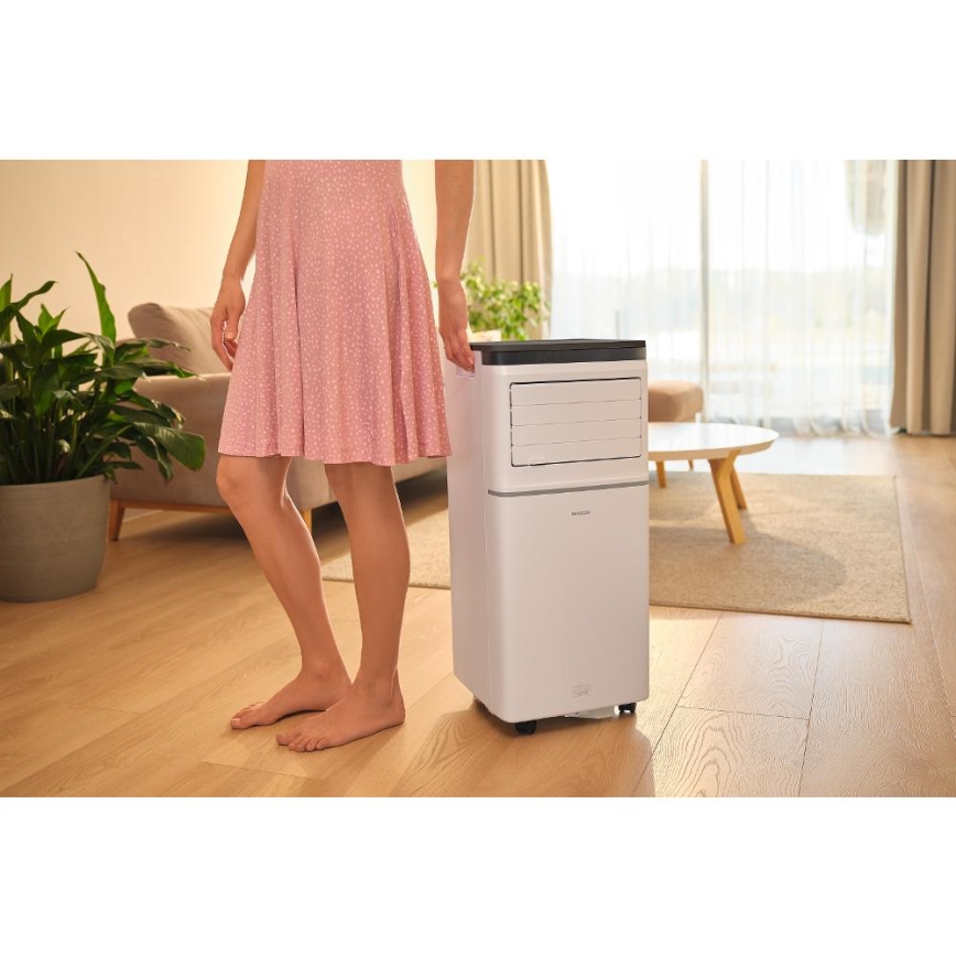 Sencor - Smart bærbart 3-i-1 klimaanlæg inkl. komplet tilbehør, 760 W/230 V, 7000 BTU, Wi-Fi, hvid + fjernbetjening