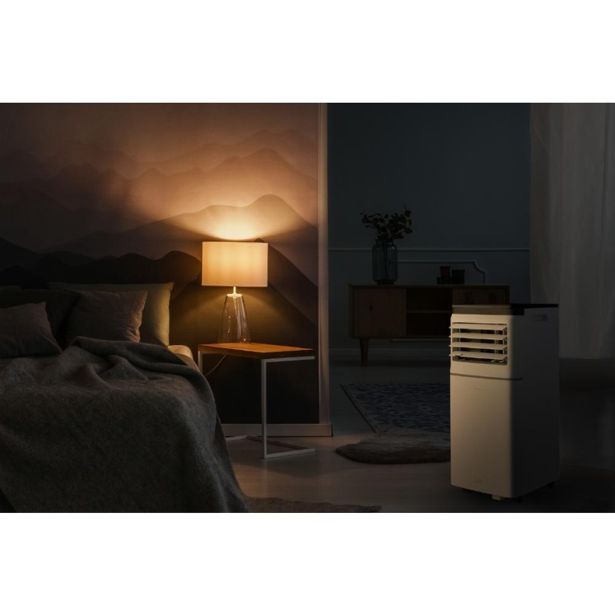 Sencor - Smart bærbart 3-i-1 klimaanlæg inkl. komplet tilbehør, 760 W/230 V, 7000 BTU, Wi-Fi, hvid + fjernbetjening