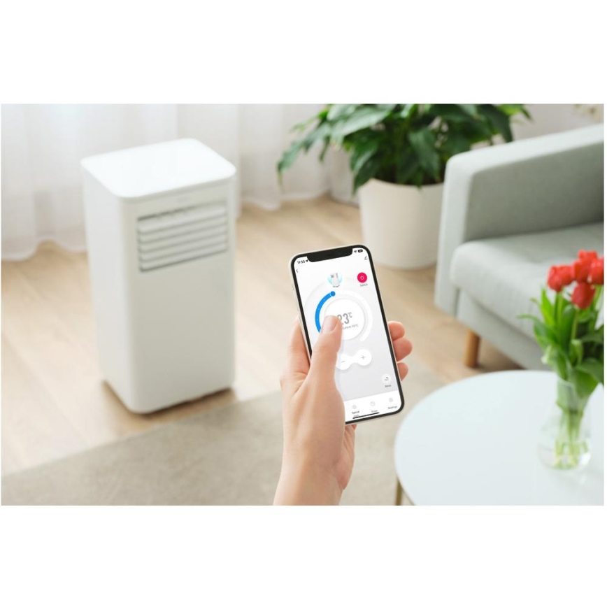 Sencor - Smart bærbar klimaanlæg 3-i-1 inkl. komplet tilbehør 760W/230V 7000 BTU Wi-Fi + fjernbetjening