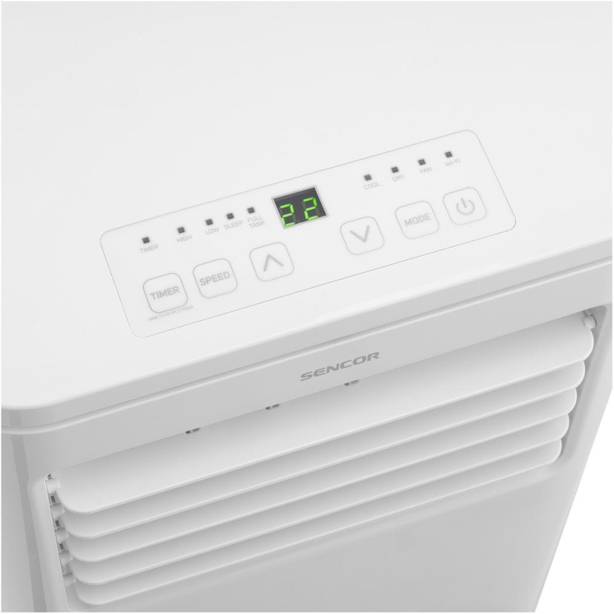 Sencor - Smart bærbar klimaanlæg 3-i-1 inkl. komplet tilbehør 760W/230V 7000 BTU Wi-Fi + fjernbetjening