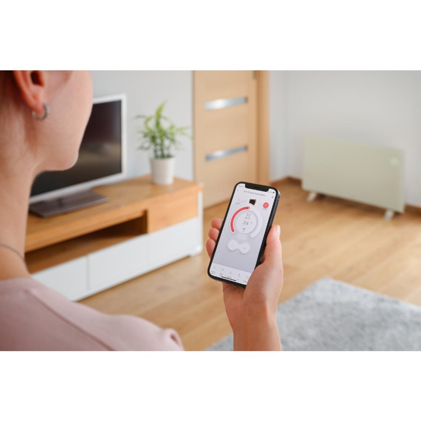 Sencor - Smart elektrisk konvektor/elvarmer 1200/2400W/230V IP24 Wi-Fi hvid