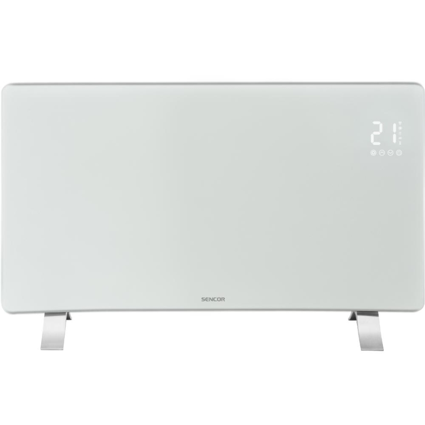 Sencor - Smart elektrisk konvektor/elvarmer 1200/2400W/230V IP24 Wi-Fi hvid