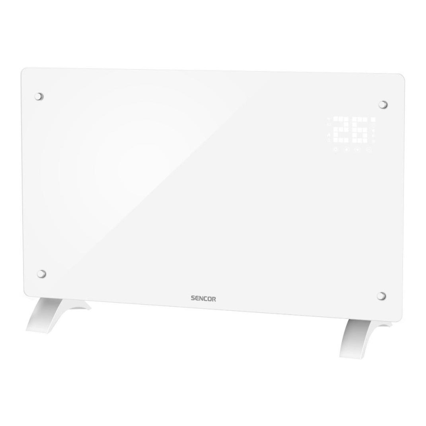 Sencor - Smart elektrisk konvektor/elvarmer 2000W/230V IP24 Wi-Fi hvid + fjernbetjening