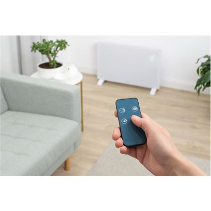 Sencor - Smart elektrisk konvektor/elvarmer 2000W/230V IP24 Wi-Fi hvid + fjernbetjening