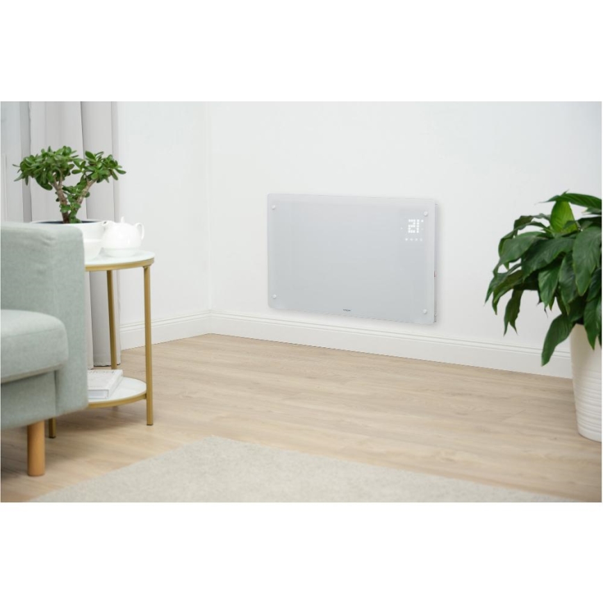 Sencor - Smart elektrisk konvektor/elvarmer 2000W/230V IP24 Wi-Fi hvid + fjernbetjening