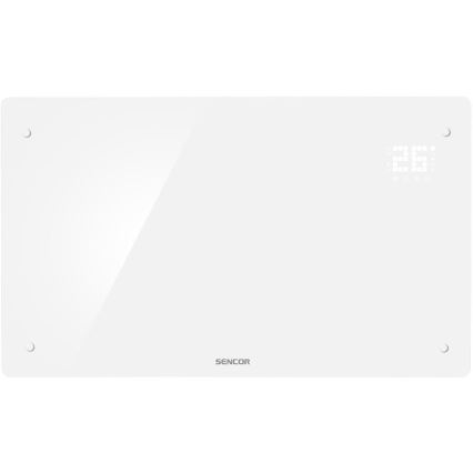 Sencor - Smart elektrisk konvektor/elvarmer 2000W/230V IP24 Wi-Fi hvid + fjernbetjening