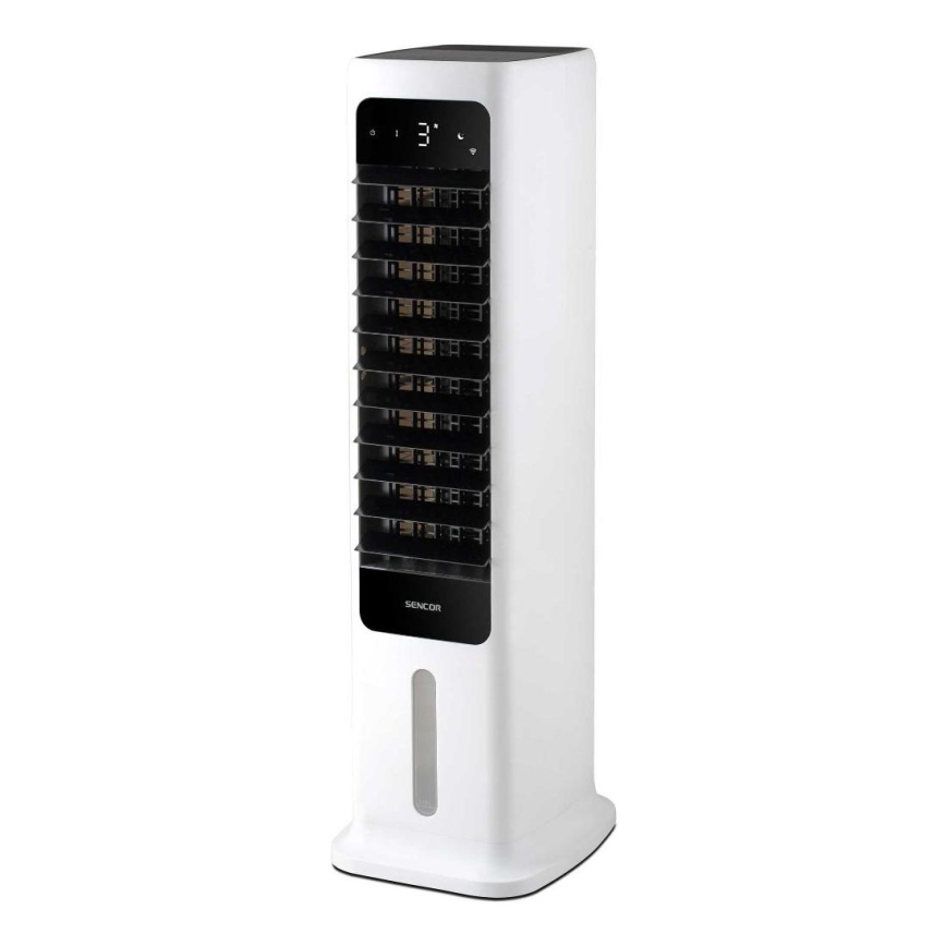 Sencor - Smart luftkøler mobil 60W/230V Wi-Fi hvid + fjernbetjening
