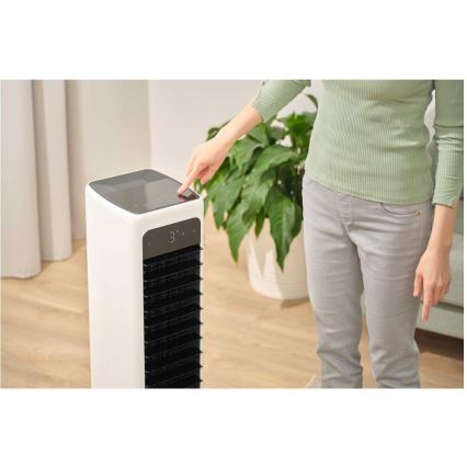 Sencor - Smart luftkøler mobil 60W/230V Wi-Fi hvid + fjernbetjening