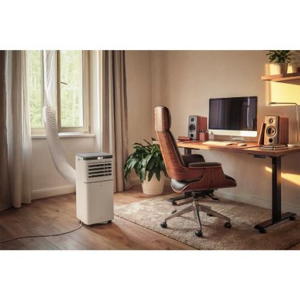 Sencor - Smart bærbar klimaanlæg 3-i-1 inkl. komplet tilbehør 815W/230V 8000 BTU Wi‑Fi hvid + fjernbetjening