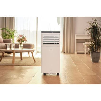 Sencor - Smart bærbar klimaanlæg 3-i-1 inkl. komplet tilbehør 815W/230V 8000 BTU Wi‑Fi hvid + fjernbetjening