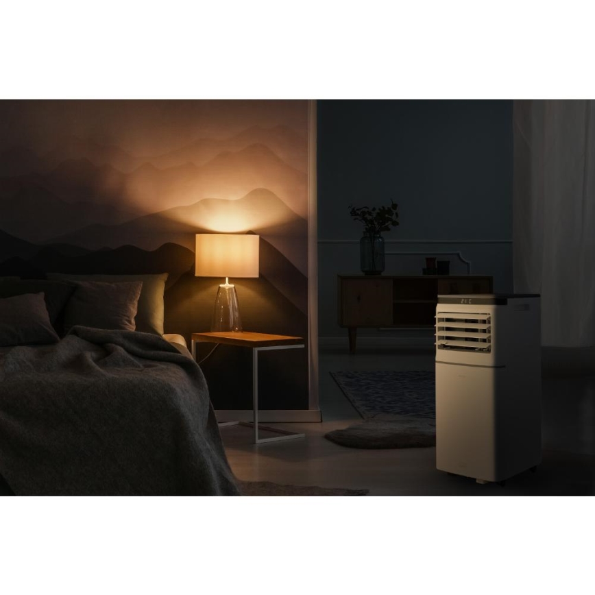 Sencor - Smart bærbar klimaanlæg 3-i-1 inkl. komplet tilbehør 815W/230V 8000 BTU Wi‑Fi hvid + fjernbetjening
