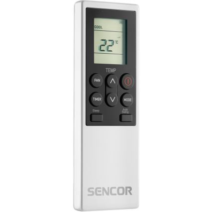 Sencor - Smart bærbar klimaanlæg 4-i-1 inkl. komplet tilbehør 1700 W/230 V 12000 BTU Wi‑Fi hvid + fjernbetjening
