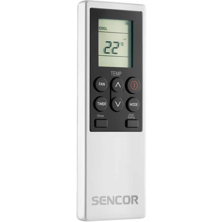 Sencor - Smart bærbar klimaanlæg 4-i-1 inkl. komplet tilbehør 1700 W/230 V 12000 BTU Wi‑Fi hvid + fjernbetjening