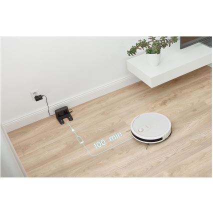 Sencor - Smart robotstøvsuger med moppe 2-i-1 28W/2600 mAh Wi-Fi hvid + fjernbetjening