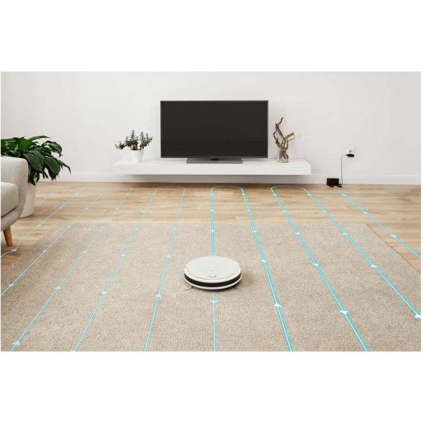 Sencor - Smart robotstøvsuger med moppe 2-i-1 28W/2600 mAh Wi-Fi hvid + fjernbetjening