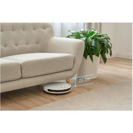 Sencor - Smart robotstøvsuger med moppe 2-i-1 28W/2600 mAh Wi-Fi hvid + fjernbetjening