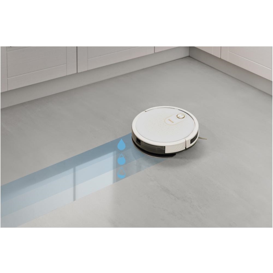 Sencor - Smart robotstøvsuger med moppe 2-i-1 28W/2600 mAh Wi-Fi hvid + fjernbetjening