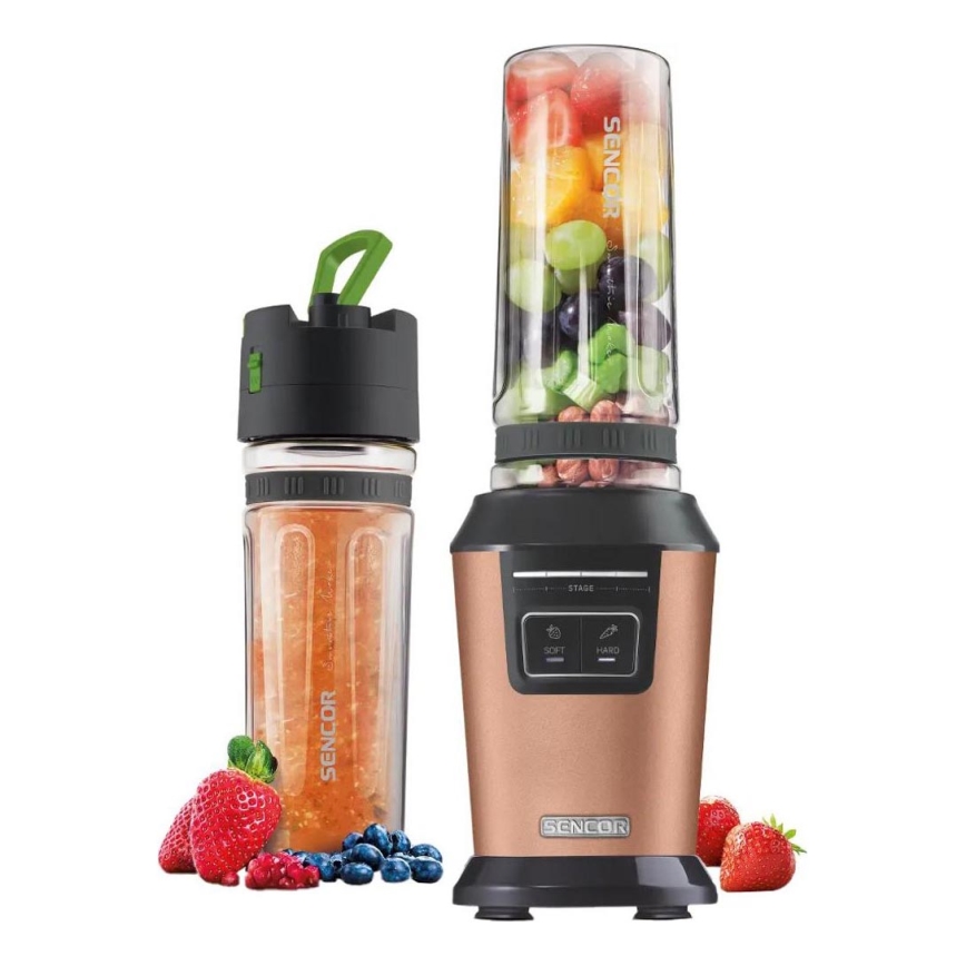 Sencor - Smoothieblender med tilbehør 800W/230V kobberfarvet