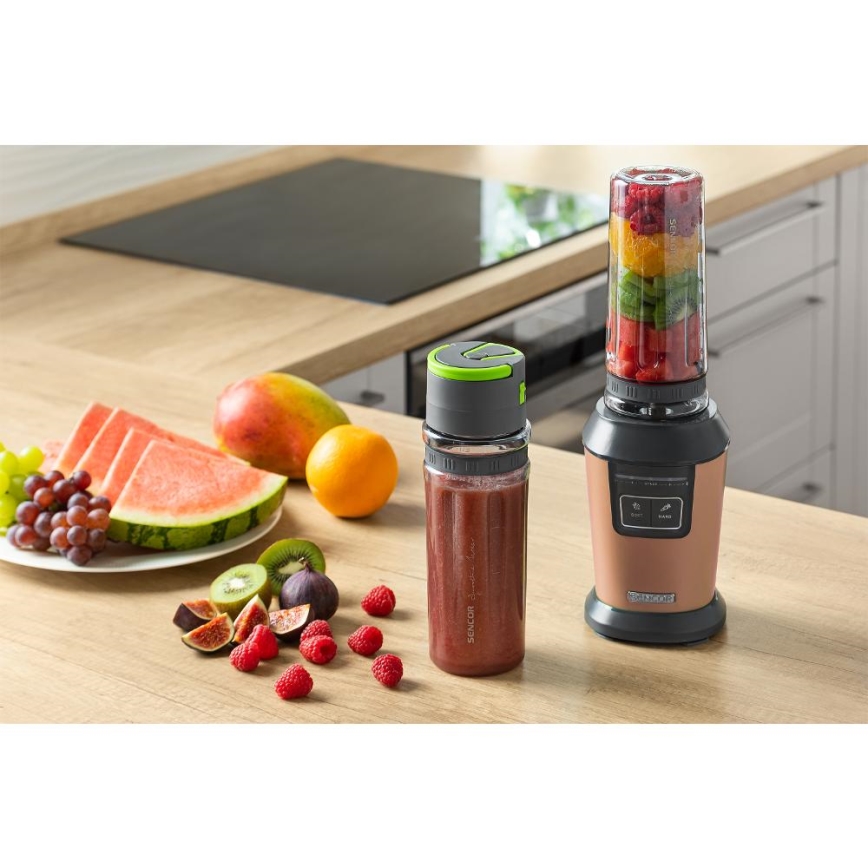 Sencor - Smoothieblender med tilbehør 800W/230V kobberfarvet