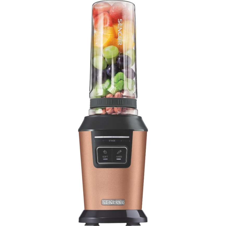 Sencor - Smoothieblender med tilbehør 800W/230V kobberfarvet