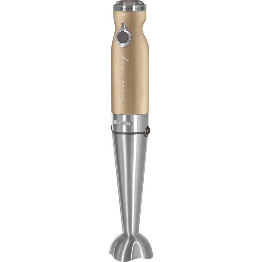 Sencor - Stavblender 4-i-1 1200W/230V rustfrit stål/guldfarvet