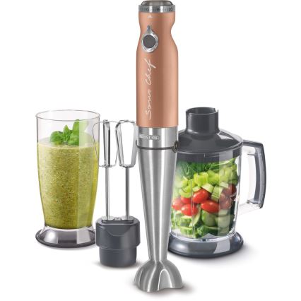 Sencor - Stavblender 4-i-1 1200W/230V rustfrit stål/kobber