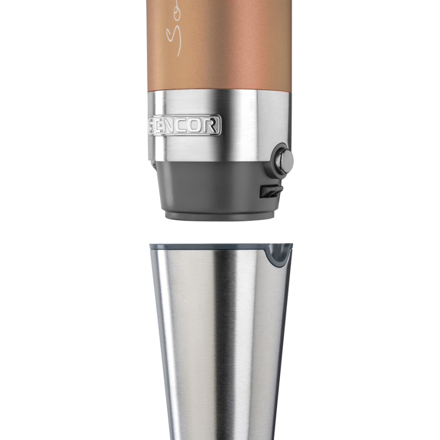 Sencor - Stavblender 4-i-1 1200W/230V rustfrit stål/kobber