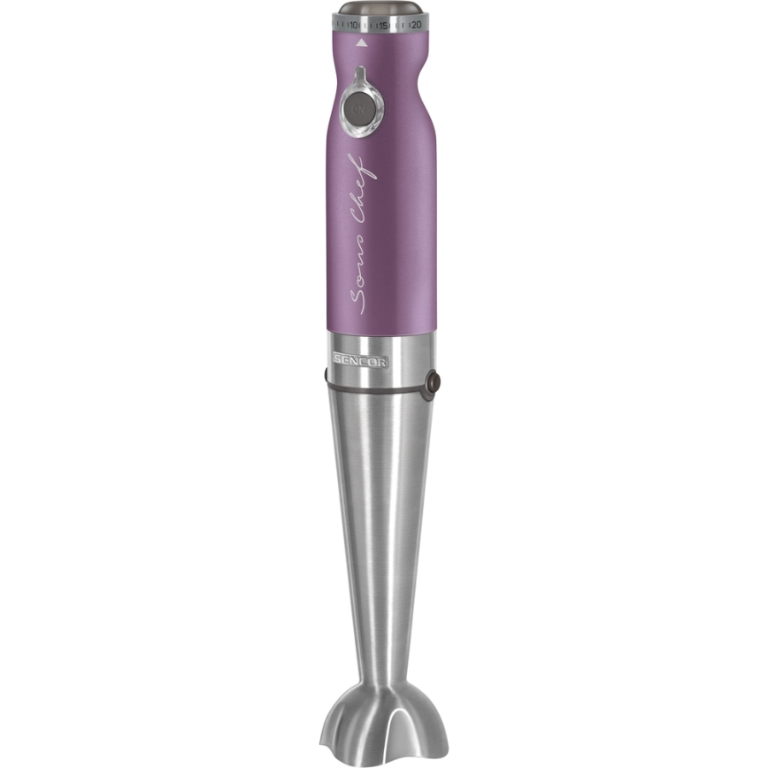 Sencor - Stavblender 4-i-1 1200W/230V rustfrit stål/lilla