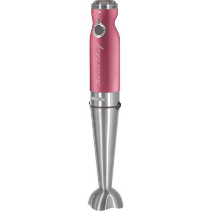 Sencor - Stavblender 4-i-1 1200W/230V rustfrit stål/pink