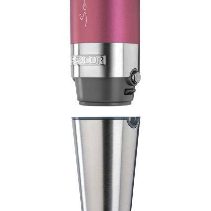 Sencor - Stavblender 4-i-1 1200W/230V rustfrit stål/pink