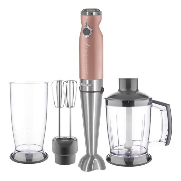 Sencor - Stavblender 4-i-1 1200W/230V rustfrit stål/rosenguld