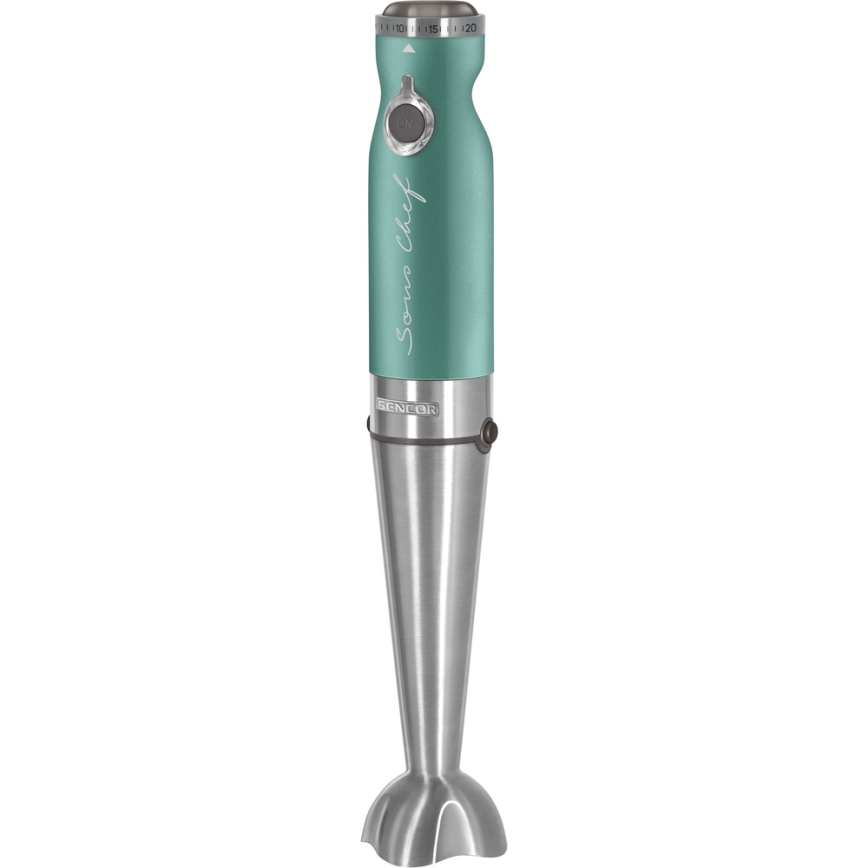 Sencor - Stavblender 4-i-1 1200W/230V rustfrit stål/turkis