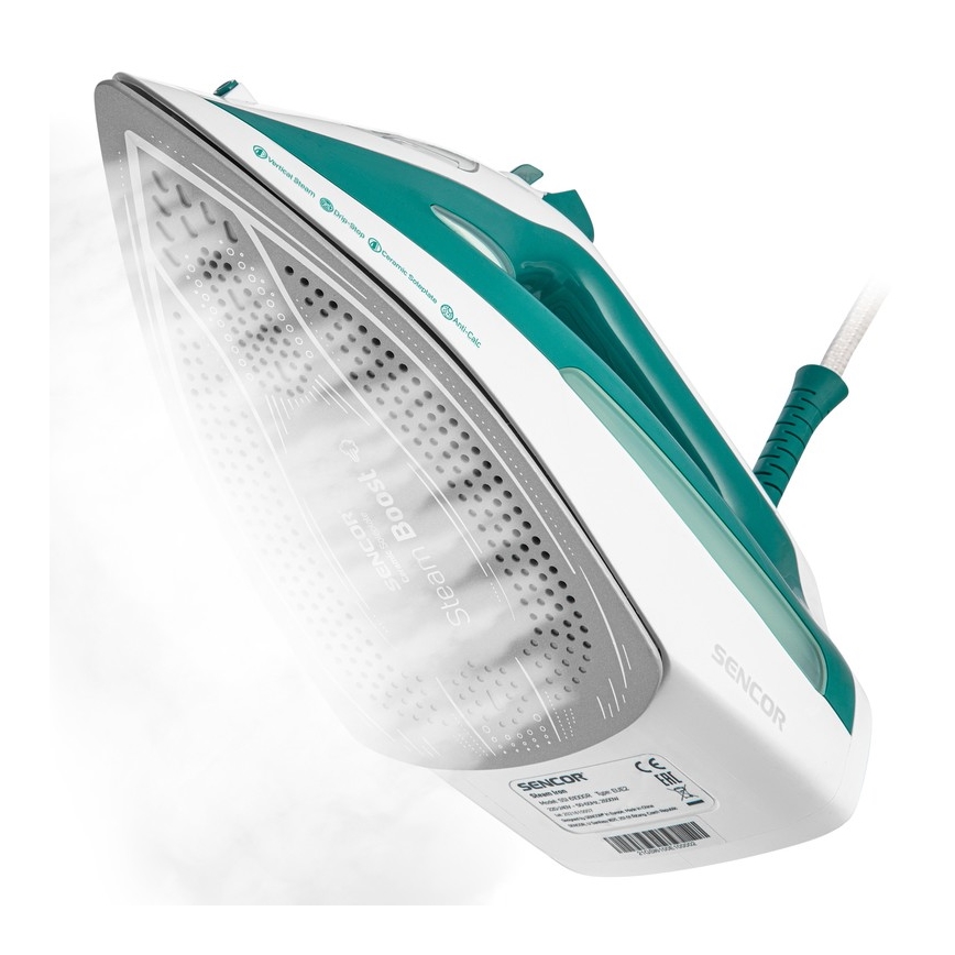Sencor - Strygejern 2600W/230V turkis/hvid
