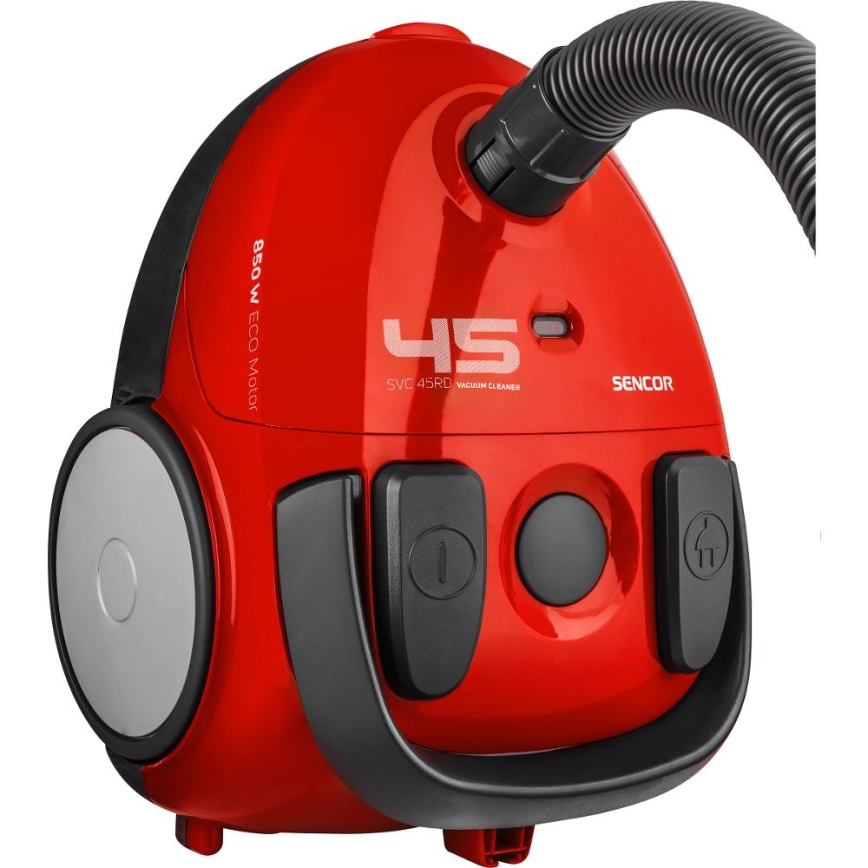 Sencor - Støvsuger med pose 1,5 l 850 W/230 V rød/sort