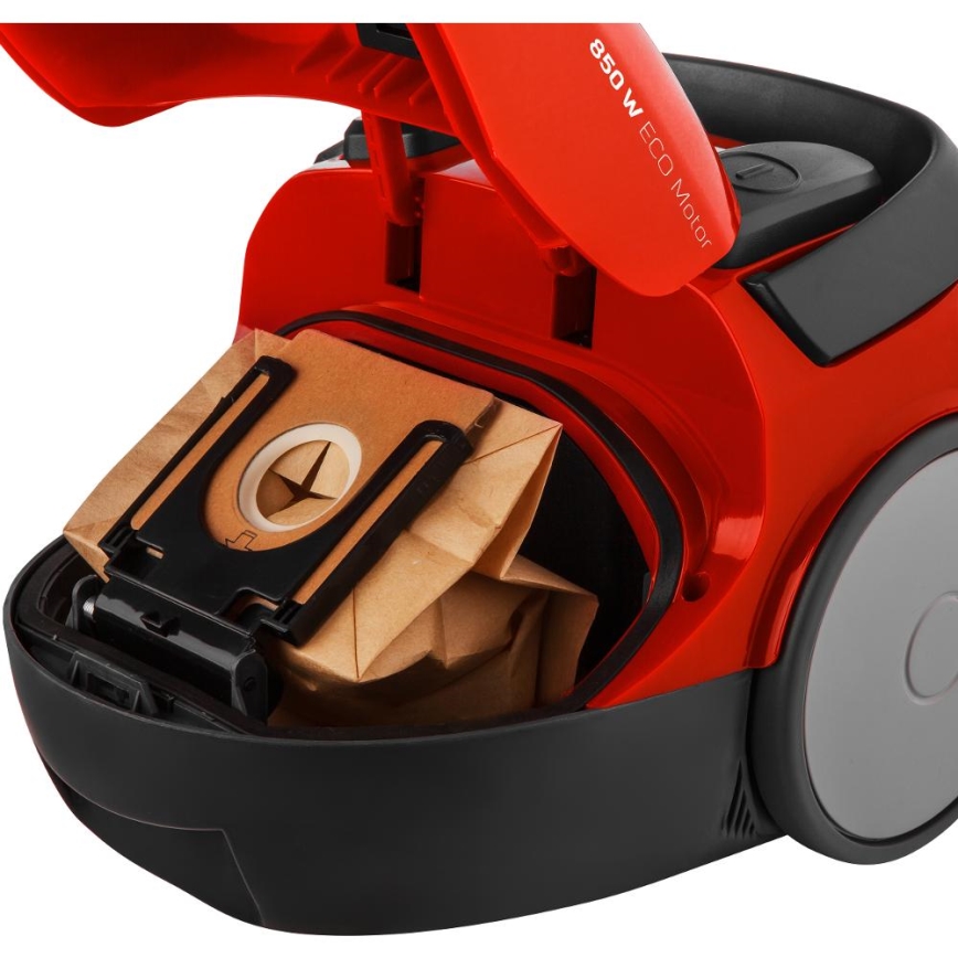Sencor - Støvsuger med pose 1,5 l 850 W/230 V rød/sort