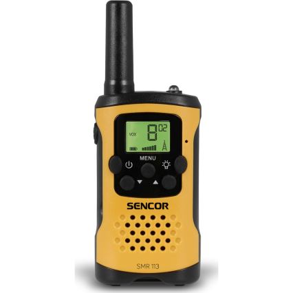 Sencor - SÆT 2x Walkie-talkie 3xAAA range 5 km gul/sort