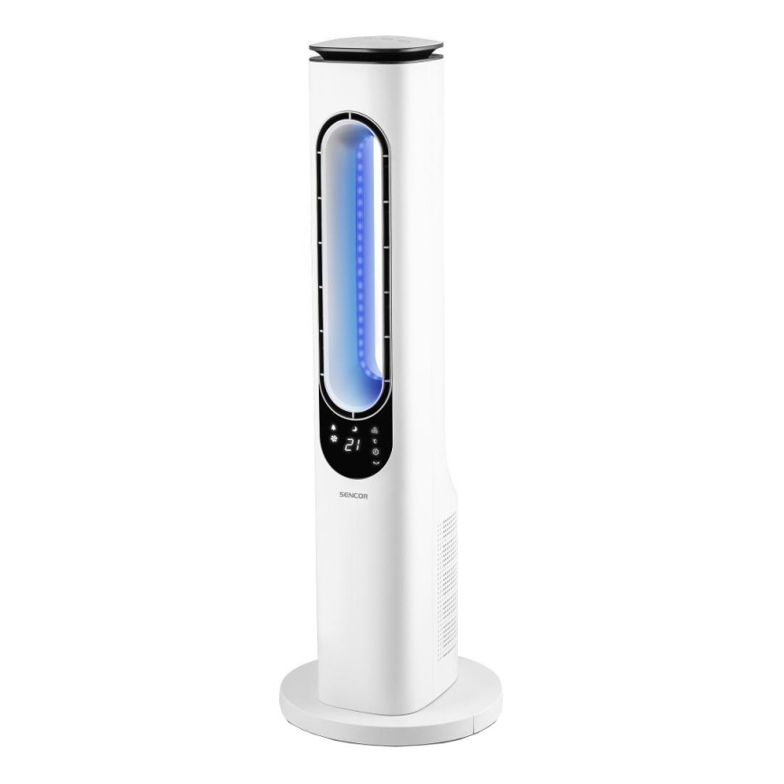 Sencor - Tårnventilator uden vinger 50W/230V hvid + fjernbetjening