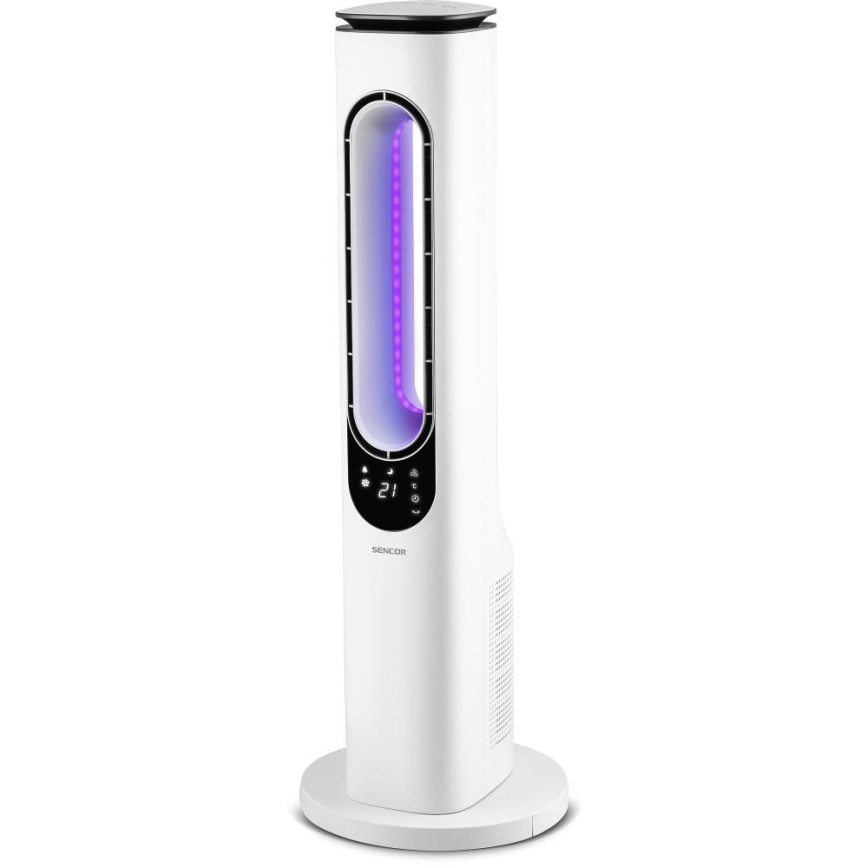 Sencor - Tårnventilator uden vinger 50W/230V hvid + fjernbetjening