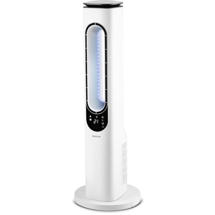 Sencor - Tårnventilator uden vinger 50W/230V hvid + fjernbetjening