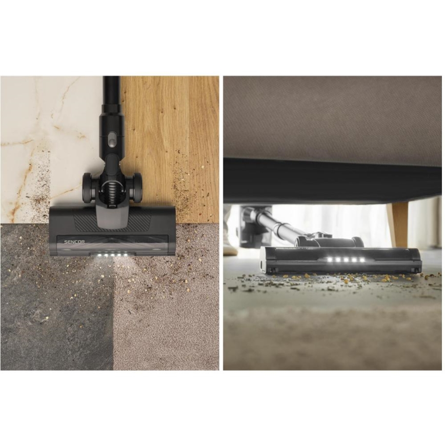 Sencor - Trådløs 2-i-1 stavstøvsuger 200W/2600 mAh sort