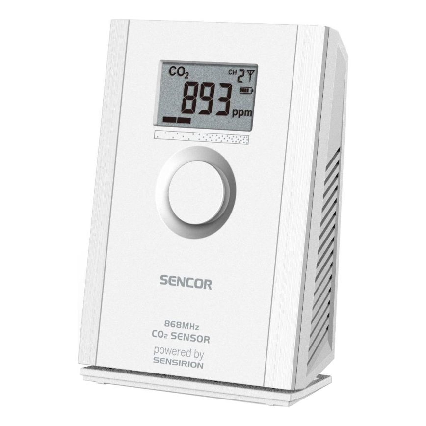 Sencor - Trådløs CO2-sensor 5V/3xAA 2000 mAh