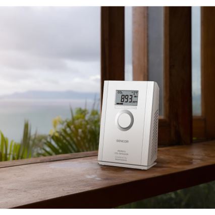 Sencor - Trådløs CO2-sensor 5V/3xAA 2000 mAh