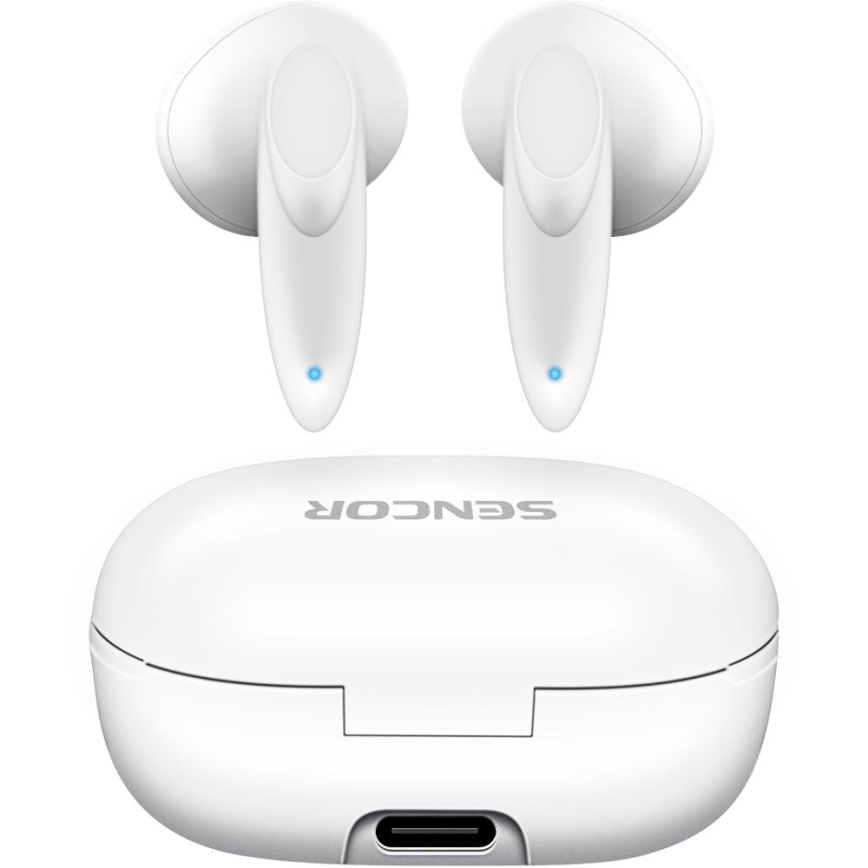 Sencor - Trådløs earphones IPX4 hvid