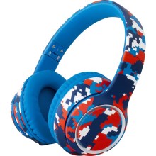 Sencor - Trådløse hovedtelefoner med mikrofon 3,7V/400 mAh blå/rød