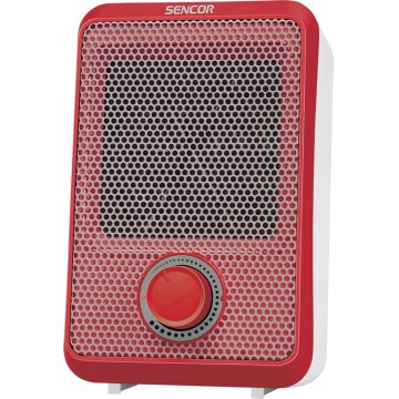 Sencor - Varmeblæser 600W/230V rød/hvid