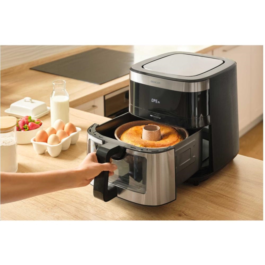Sencor - Varmluftsfriture 9 l 1700W/230V sort/mat krom