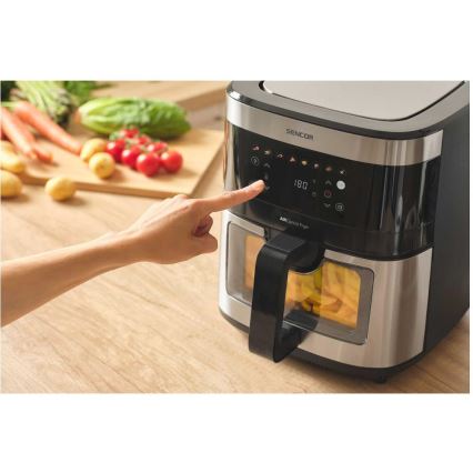 Sencor - Varmluftsfriture 9 l 1700W/230V sort/mat krom