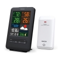 Sencor - Vejrstation m. LCD-farvedisplay 5V/1xCR2032 + 2xAA