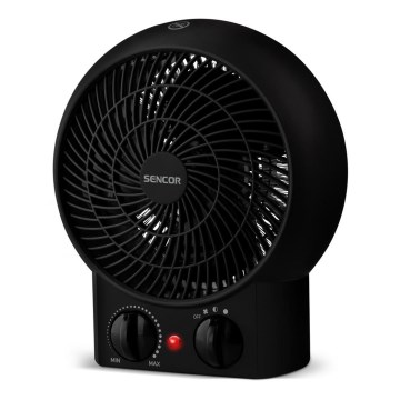 Sencor - Ventilator med varmeelement 1200/2000W/230V sort